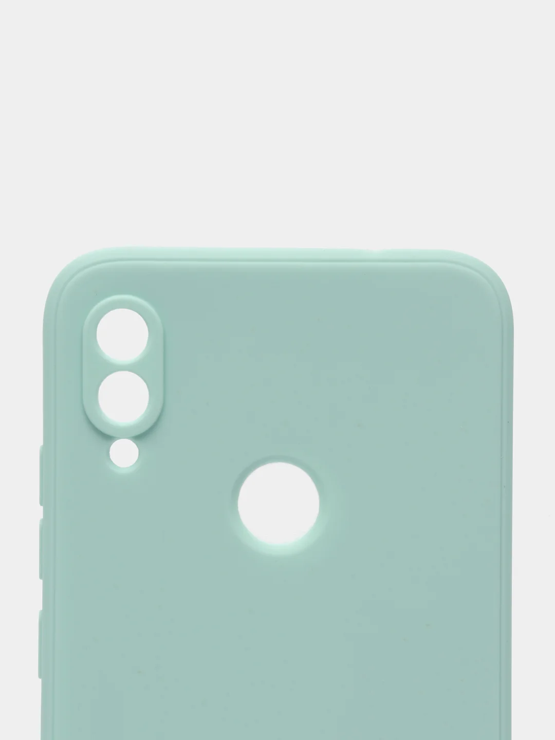 Бирюзовый чехол силиконовый Xiaomi Redmi Note 7 матовый с защитой камер, закрытым низом и бархатом