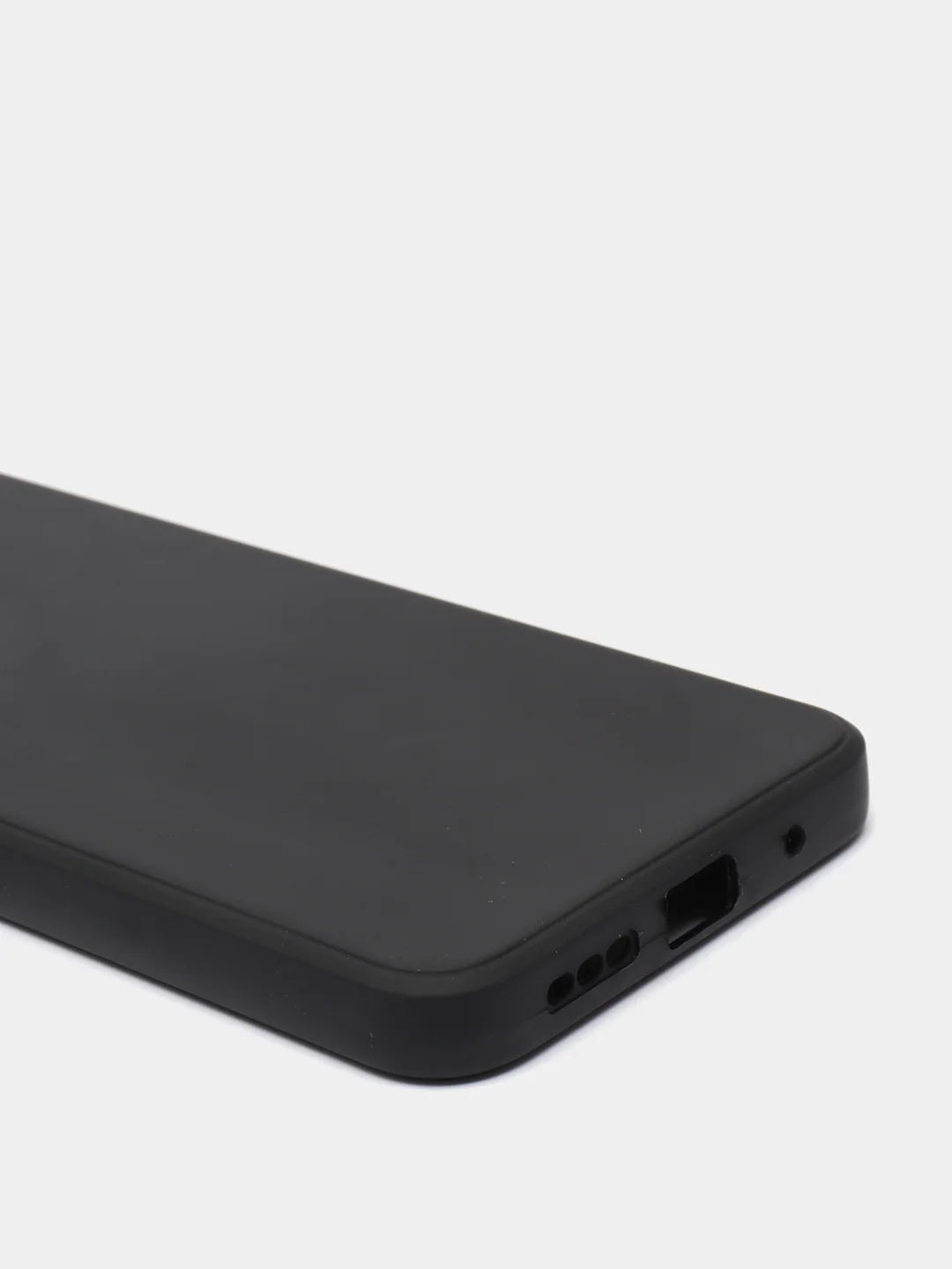Черный чехол для Xiaomi Redmi 10 силиконовый с защитой камеры и бархатом внутри Редми 10