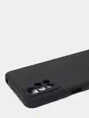 Черный чехол для Xiaomi Redmi 10 силиконовый с защитой камеры и бархатом внутри Редми 10