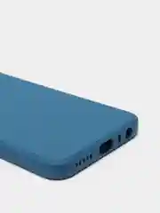 Синий меланж чехол силиконовый Xiaomi Redmi Note 8T с защитой камер, закрытым низом и бархатом внутри