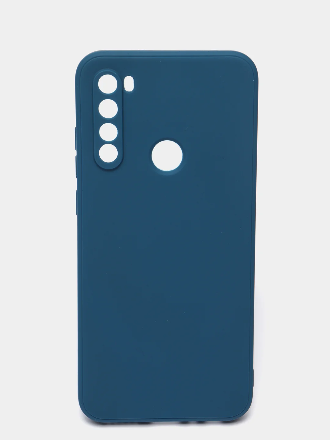 Синий меланж чехол силиконовый Xiaomi Redmi Note 8T с защитой камер, закрытым низом и бархатом внутри