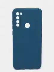 Синий меланж чехол силиконовый Xiaomi Redmi Note 8T с защитой камер, закрытым низом и бархатом внутри