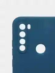Синий меланж чехол силиконовый Xiaomi Redmi Note 8T с защитой камер, закрытым низом и бархатом внутри