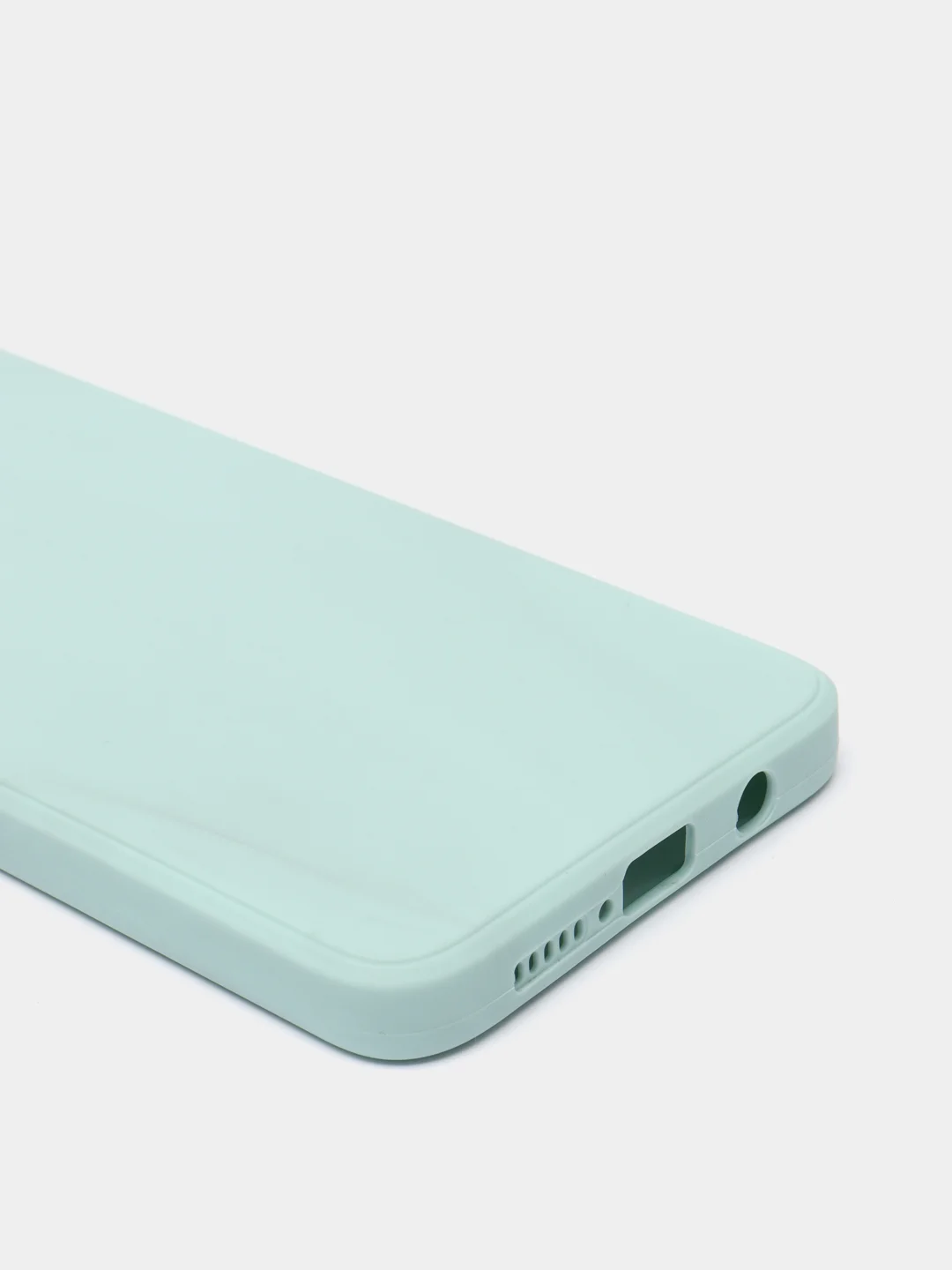 Бирюзовый чехол силиконовый Xiaomi Redmi Note 8 PRO с защитой камер, закрытым низом и бархатом