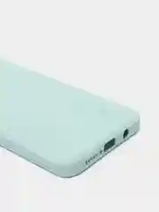 Бирюзовый чехол силиконовый Xiaomi Redmi Note 8 PRO с защитой камер, закрытым низом и бархатом
