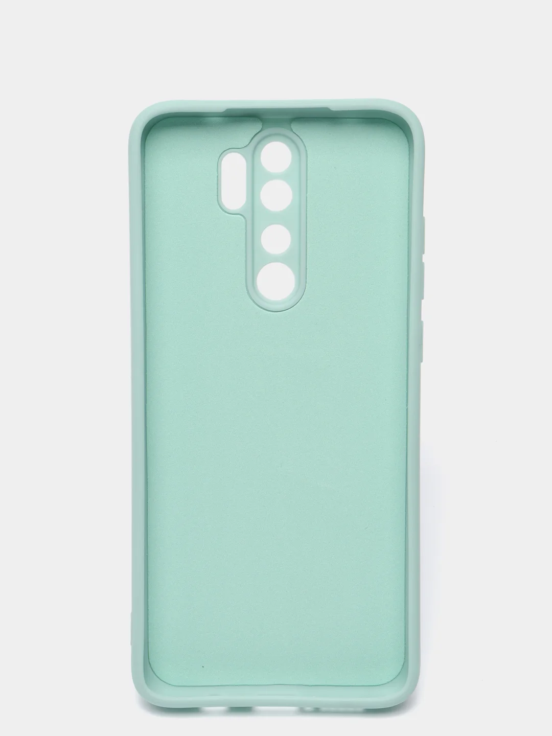 Бирюзовый чехол силиконовый Xiaomi Redmi Note 8 PRO с защитой камер, закрытым низом и бархатом