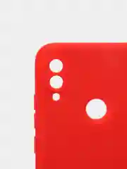 Красный чехол силиконовый Xiaomi Redmi Note 7 матовый с защитой камер, закрытым низом и бархатом