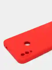 Красный чехол силиконовый Xiaomi Redmi Note 7 матовый с защитой камер, закрытым низом и бархатом