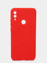 Красный чехол силиконовый Xiaomi Redmi Note 7 матовый с защитой камер, закрытым низом и бархатом