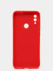 Красный чехол силиконовый Xiaomi Redmi Note 7 матовый с защитой камер, закрытым низом и бархатом