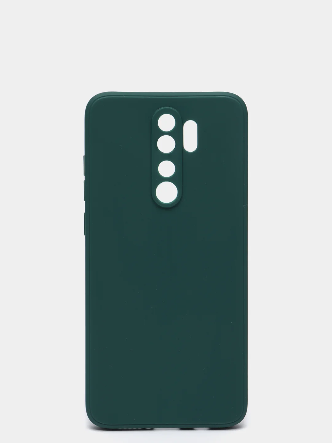 Зеленый чехол силиконовый Xiaomi Redmi Note 8 PRO с защитой камер, закрытым низом и бархатом