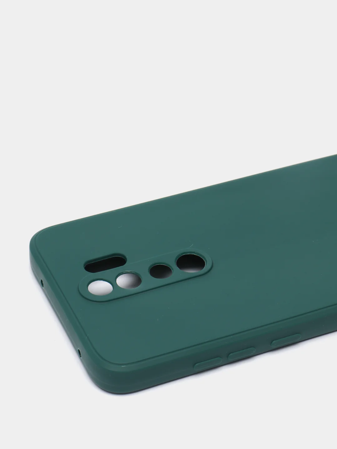 Зеленый чехол силиконовый Xiaomi Redmi Note 8 PRO с защитой камер, закрытым низом и бархатом