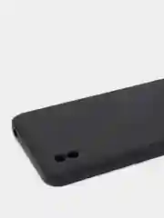 Черный чехол силиконовый с защитой камеры для Xiaomi Redmi 9A с бархатной подкладкой