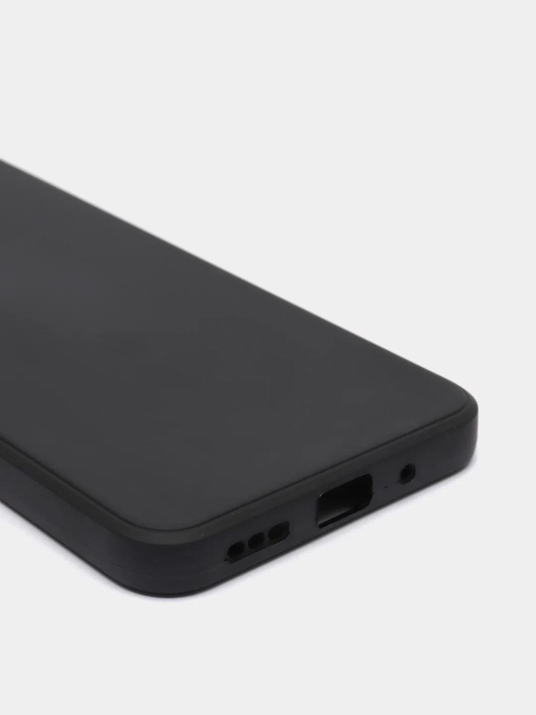 Черный чехол силиконовый с защитой камеры для Xiaomi Redmi 9A с бархатной подкладкой