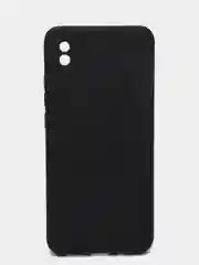 Черный чехол силиконовый с защитой камеры для Xiaomi Redmi 9A с бархатной подкладкой