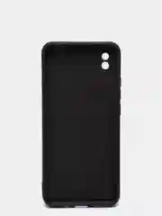 Черный чехол силиконовый с защитой камеры для Xiaomi Redmi 9A с бархатной подкладкой