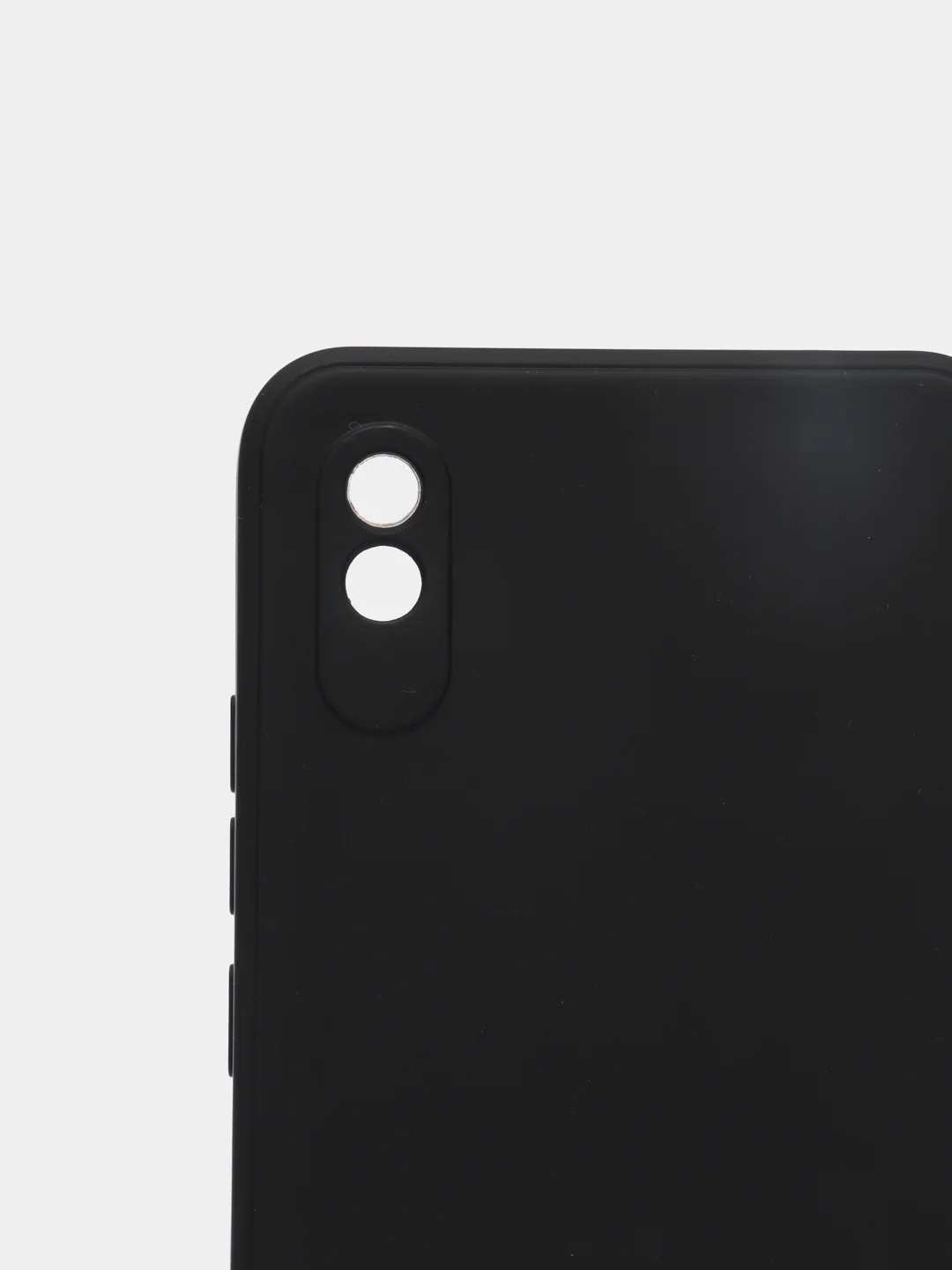 Черный чехол силиконовый с защитой камеры для Xiaomi Redmi 9A с бархатной подкладкой