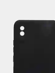 Черный чехол силиконовый с защитой камеры для Xiaomi Redmi 9A с бархатной подкладкой