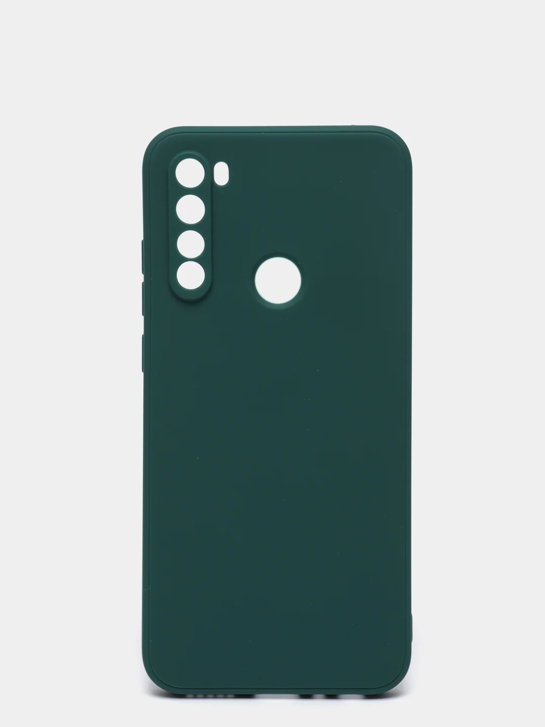 Зеленый чехол силиконовый Xiaomi Redmi Note 8T с защитой камер, закрытым низом и бархатом внутри