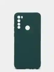 Зеленый чехол силиконовый Xiaomi Redmi Note 8T с защитой камер, закрытым низом и бархатом внутри