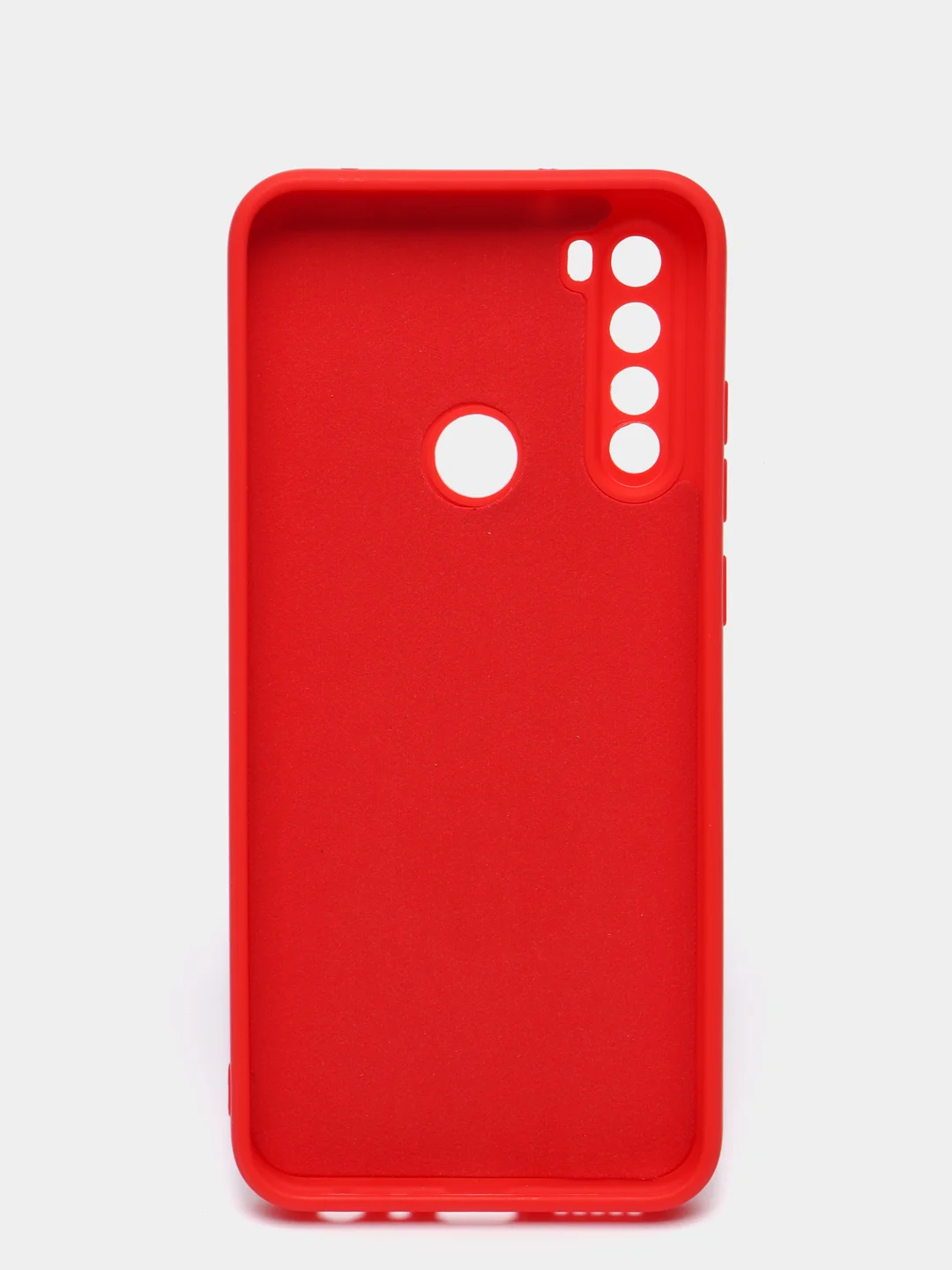 Красный чехол силиконовый Xiaomi Redmi Note 8T с защитой камер, закрытым низом и бархатом внутри