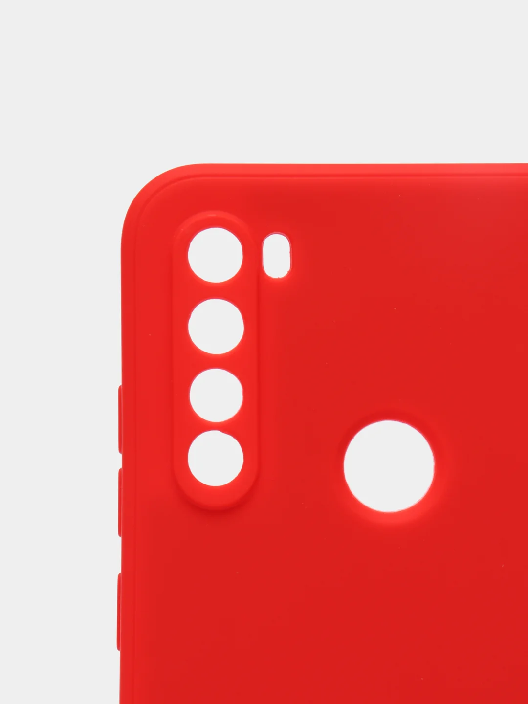 Красный чехол силиконовый Xiaomi Redmi Note 8T с защитой камер, закрытым низом и бархатом внутри