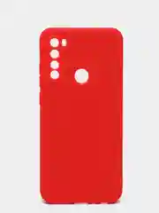 Красный чехол силиконовый Xiaomi Redmi Note 8T с защитой камер, закрытым низом и бархатом внутри