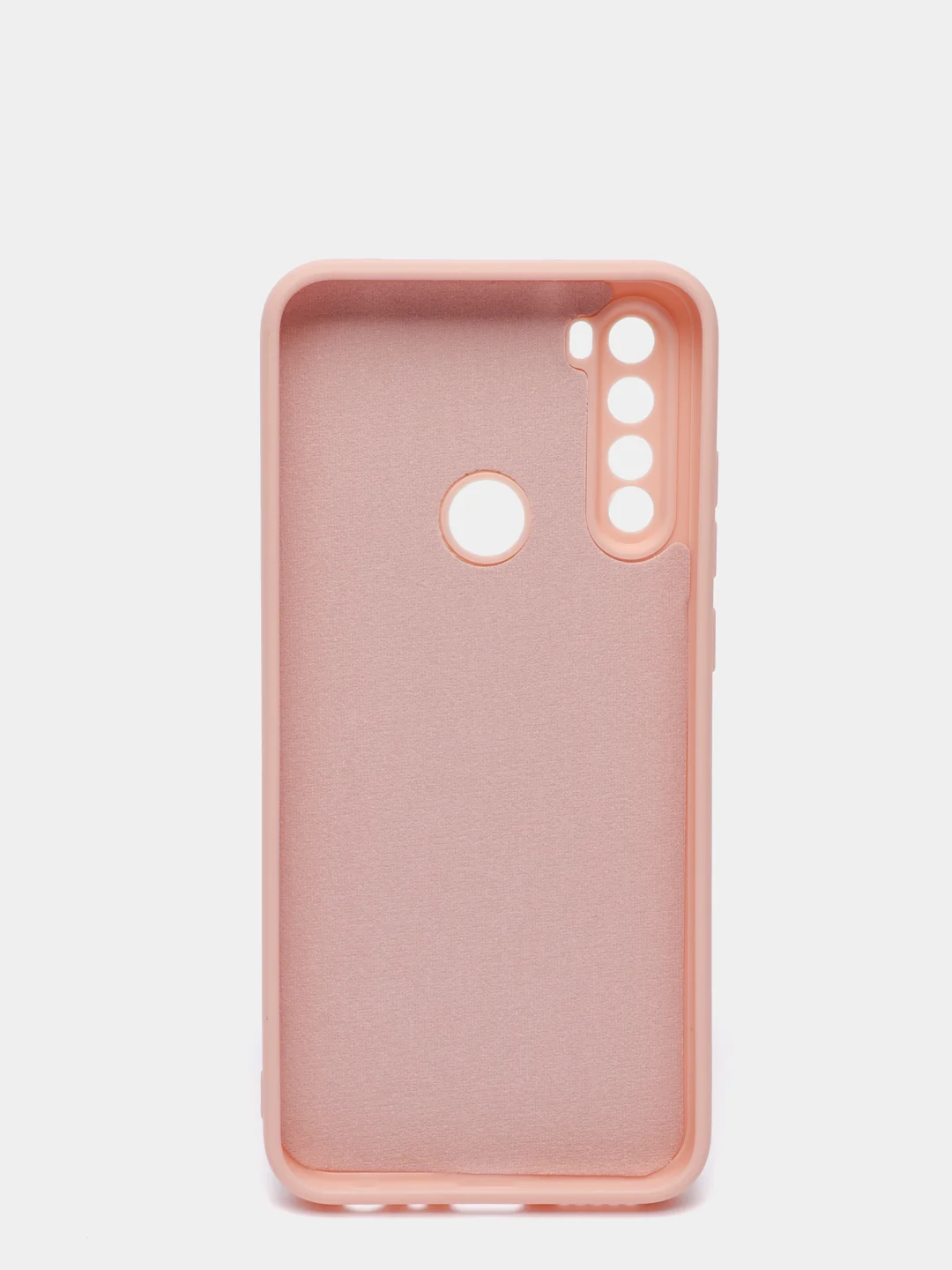 Коралловый меланж чехол силиконовый Xiaomi Redmi Note 8T с защитой камер, закрытым низом и бархатом внутри