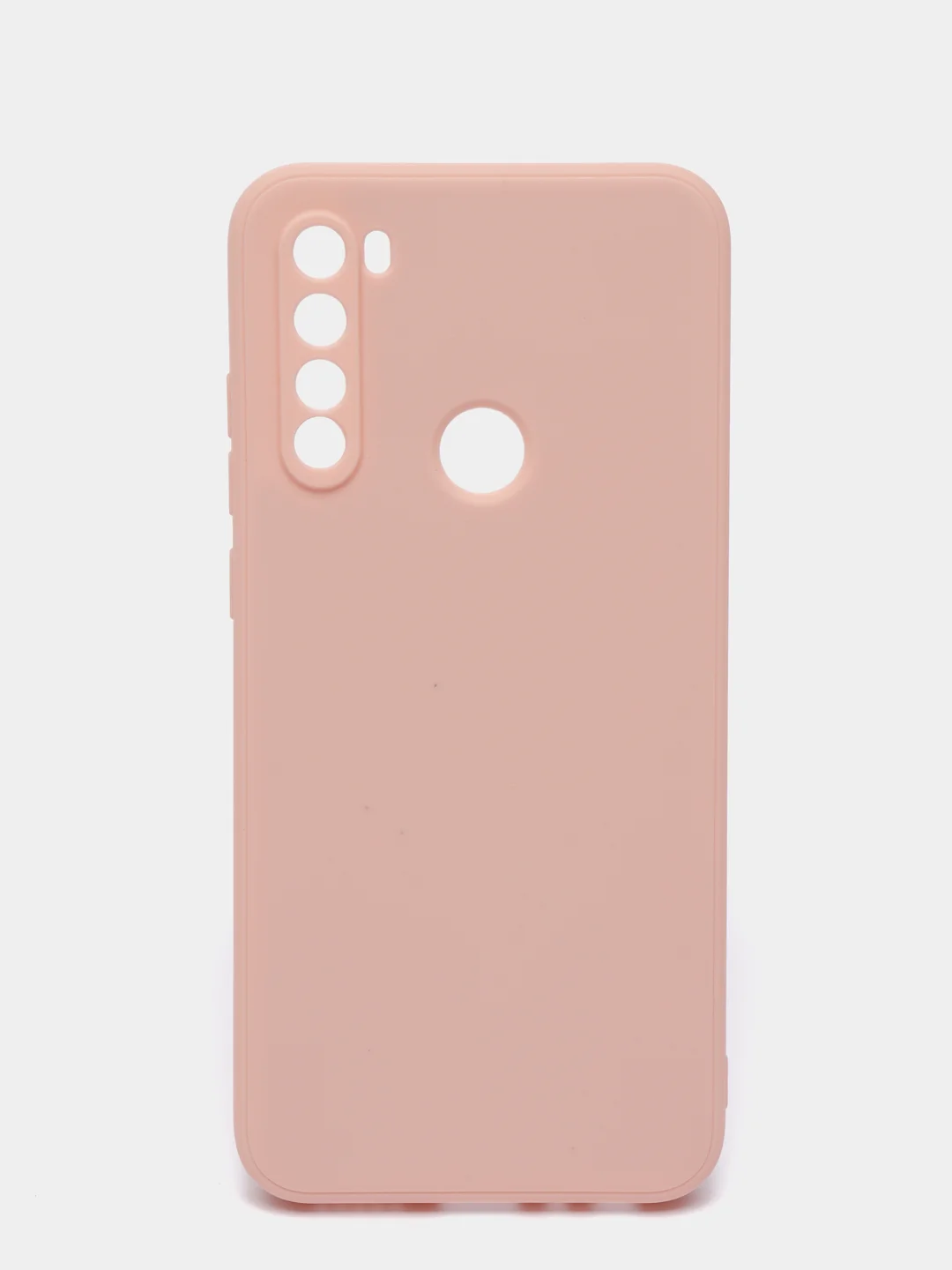 Коралловый меланж чехол силиконовый Xiaomi Redmi Note 8T с защитой камер, закрытым низом и бархатом внутри