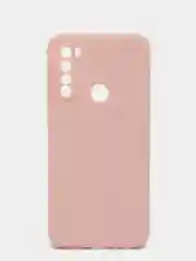Коралловый меланж чехол силиконовый Xiaomi Redmi Note 8T с защитой камер, закрытым низом и бархатом внутри