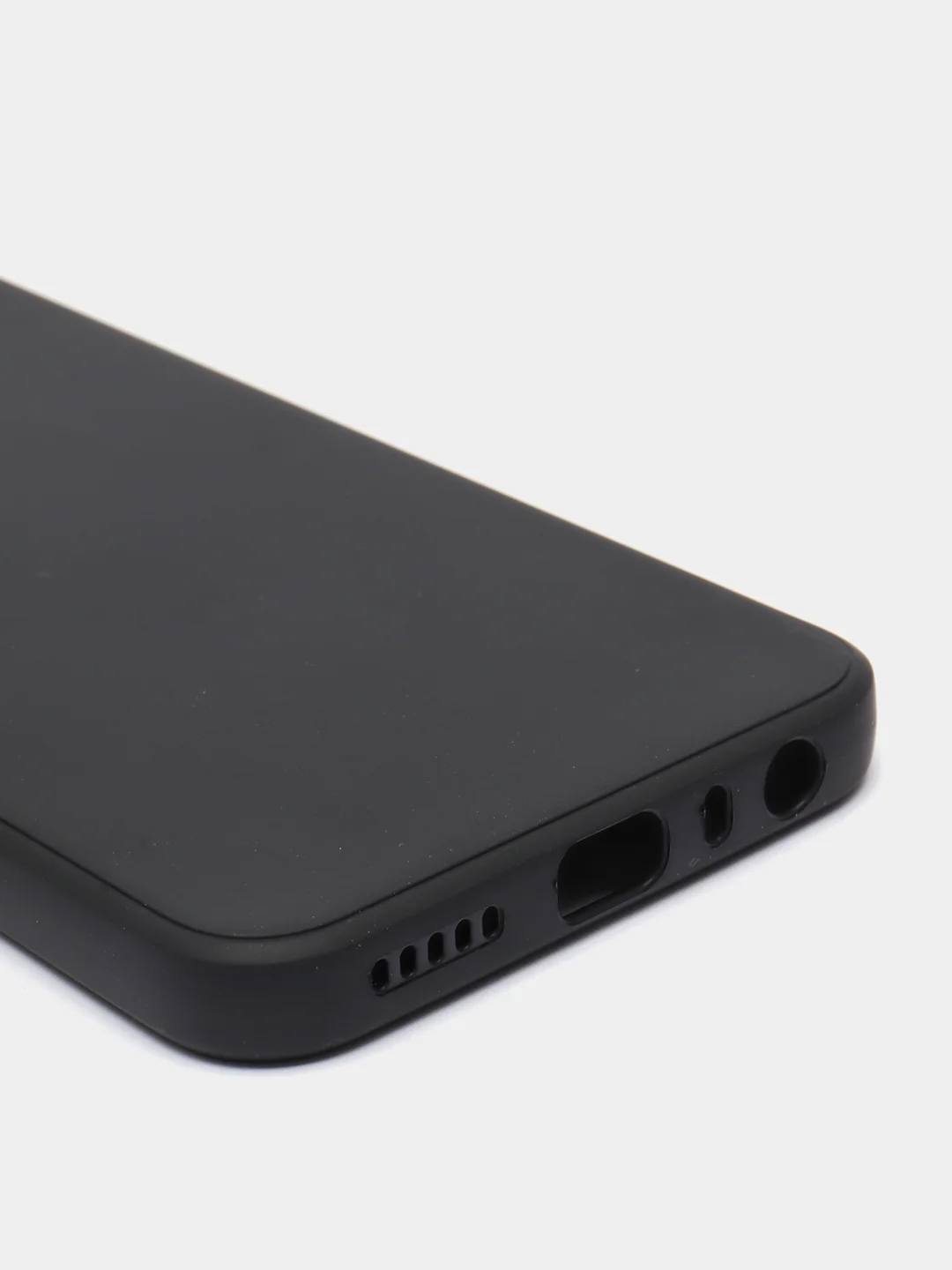 Черный чехол силиконовый Xiaomi Redmi Note 8T с защитой камер, закрытым низом и бархатом внутри