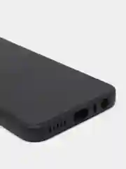 Черный чехол силиконовый Xiaomi Redmi Note 8T с защитой камер, закрытым низом и бархатом внутри