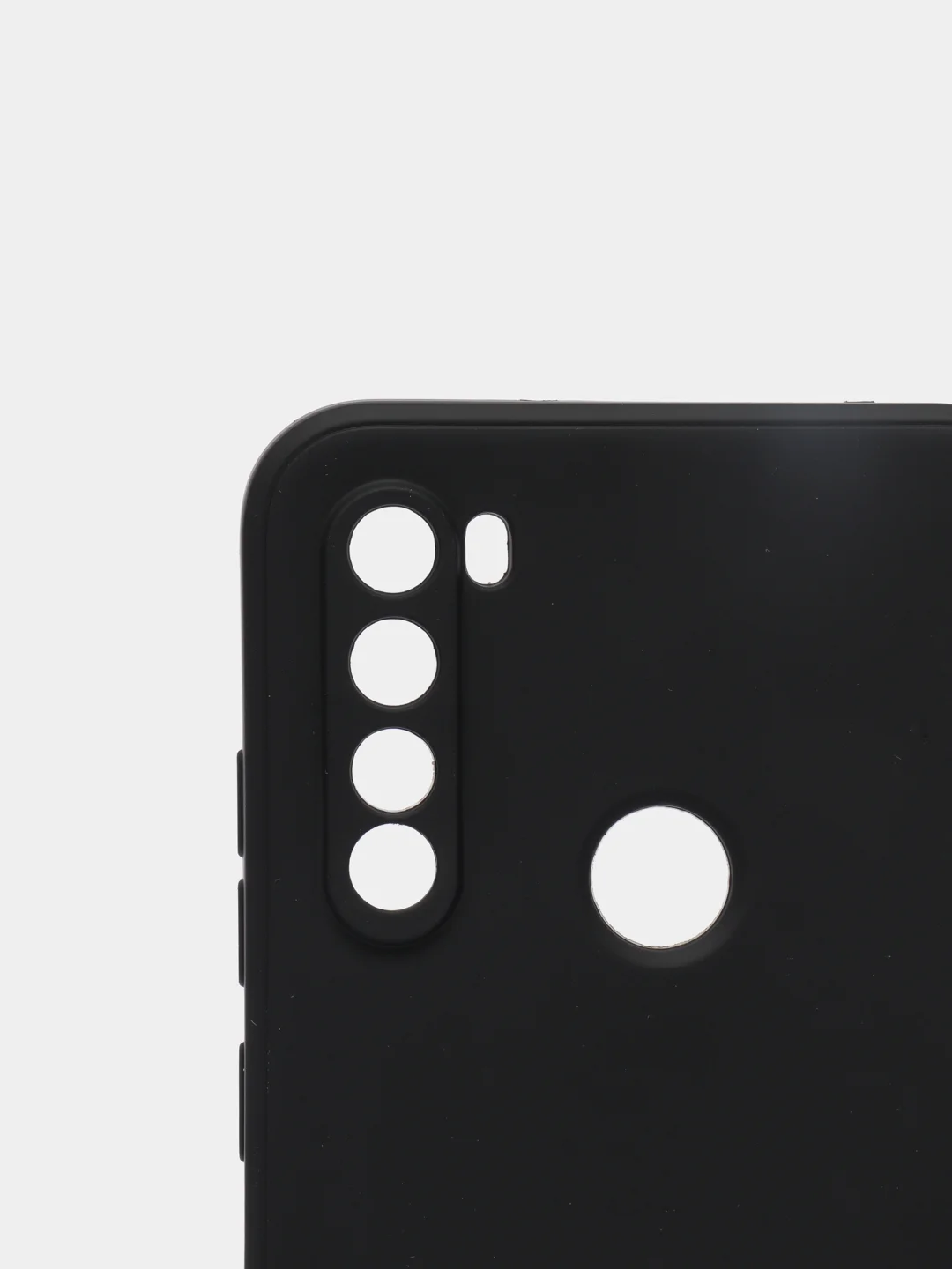 Черный чехол силиконовый Xiaomi Redmi Note 8T с защитой камер, закрытым низом и бархатом внутри