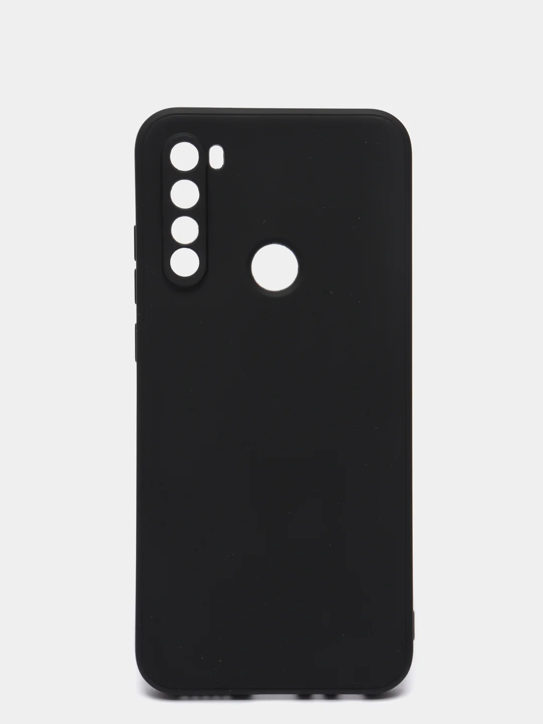 Черный чехол силиконовый Xiaomi Redmi Note 8T с защитой камер, закрытым низом и бархатом внутри