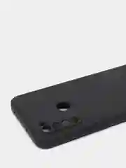 Черный чехол силиконовый Xiaomi Redmi Note 8T с защитой камер, закрытым низом и бархатом внутри