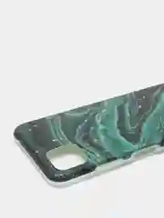 Зеленый чехол для Samsung A12, A22S, M12 с картинкой