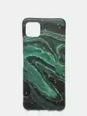 Зеленый чехол для Samsung A12, A22S, M12 с картинкой