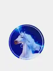 Серебряный попсокет для смартфона Единорог