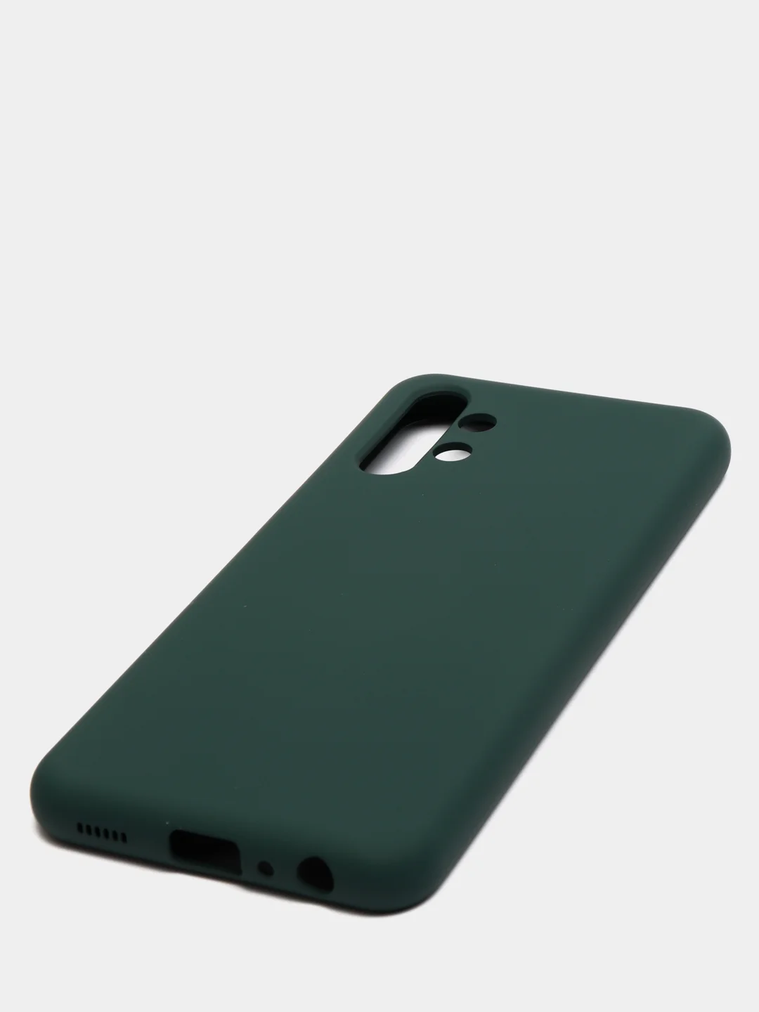 Зеленый чехол Silicone Cover для Samsung Galaxy A13, Самсунг Галакси А13 4G, силиконовый