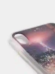 Индиго чехол iPhone XR силиконовый, с рисунком и блестками