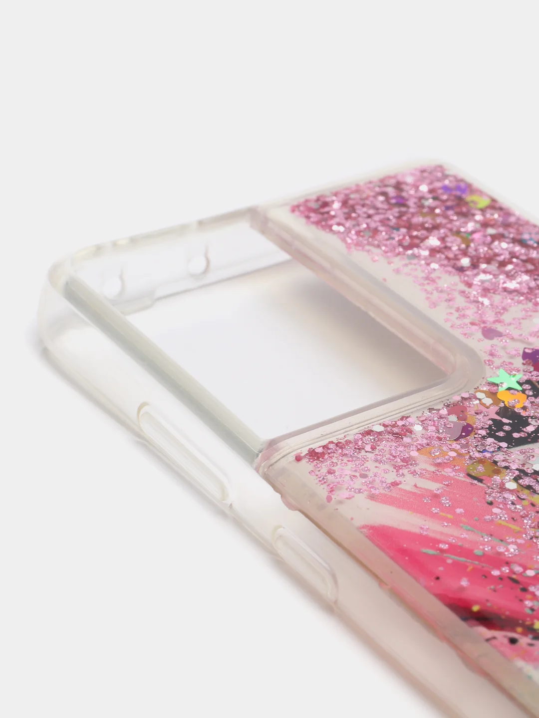 Вишнёвый чехол Samsung Galaxy S21 Ultra, Галакси С21 силиконовый переливающийся, жидкий с блестками