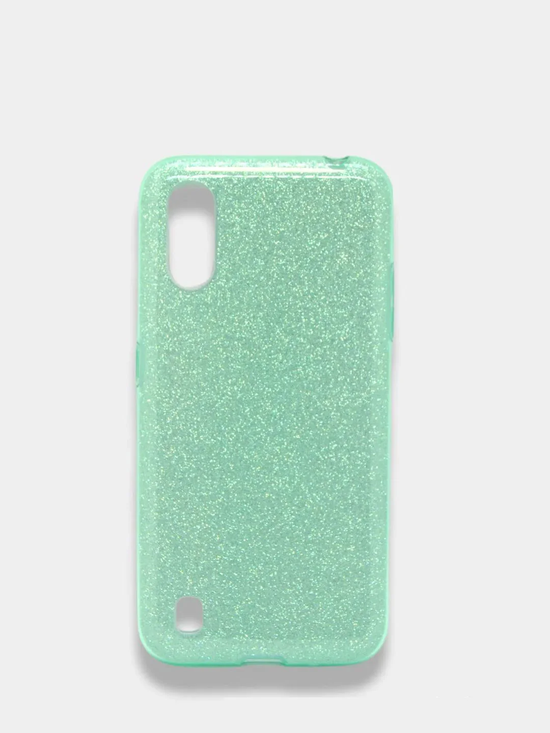 Бирюзовый чехол блестящий Samsung Galaxy A01, A10, M10, A10S, A11, M11 накладка c блёстками