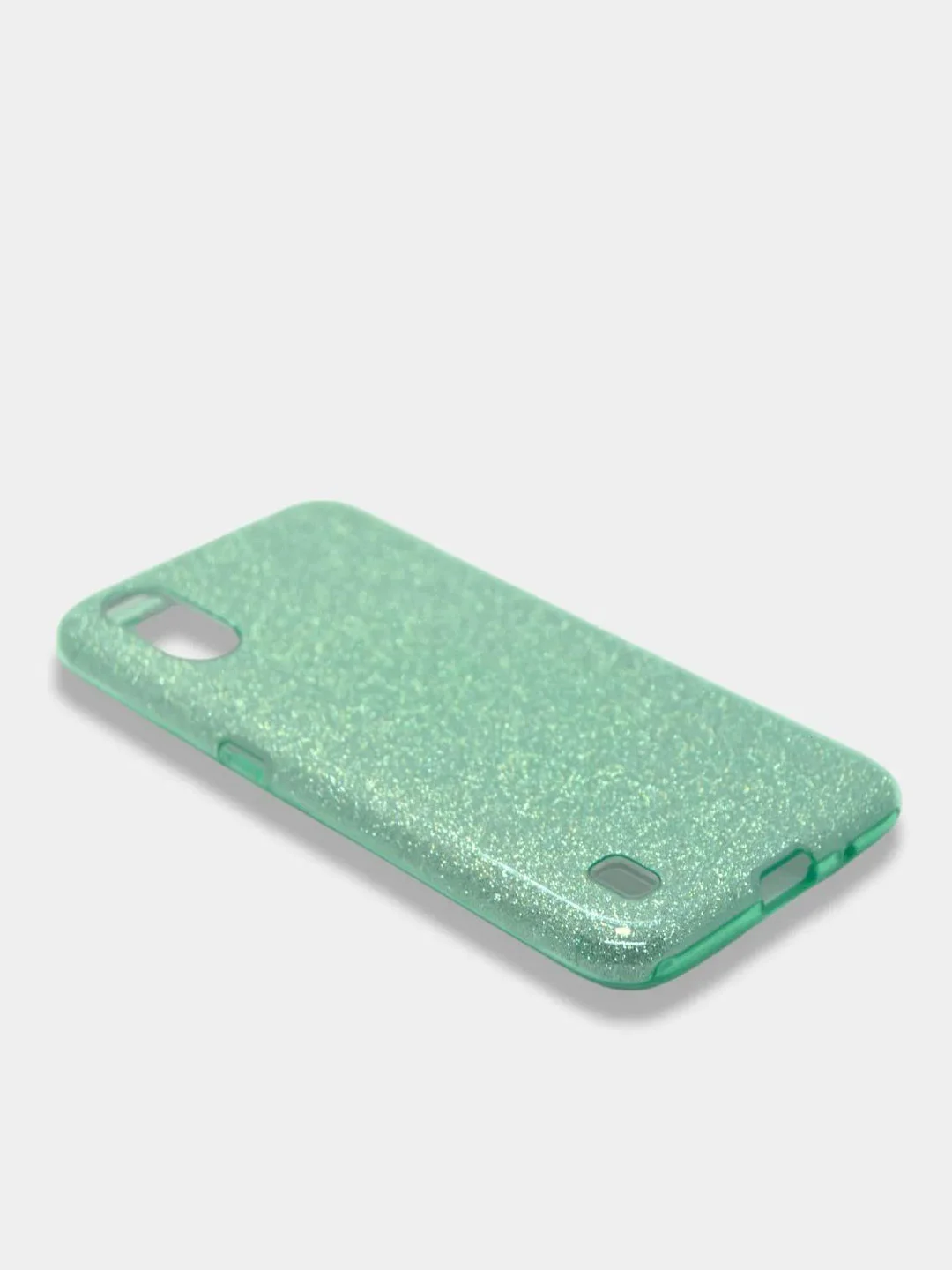 Бирюзовый чехол блестящий Samsung Galaxy A01, A10, M10, A10S, A11, M11 накладка c блёстками