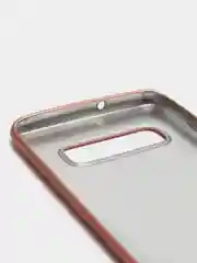 Розовый чехол Samsung Galaxy S10 Plus, Галакси С10 Плюс силиконовый матовый, с эффектом "металлик"