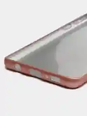 Розовый чехол Samsung Galaxy S10 Plus, Галакси С10 Плюс силиконовый матовый, с эффектом "металлик"