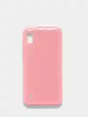 Розовый чехол блестящий Samsung Galaxy A01, A10, M10, A10S, A11, M11 накладка c блёстками