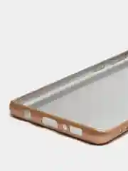 Золотой чехол Samsung Galaxy S10 Plus, Галакси С10 Плюс силиконовый матовый, с эффектом "металлик"