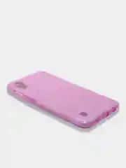 Лавандовый чехол блестящий Samsung Galaxy A01, A10, M10, A10S, A11, M11 накладка c блёстками