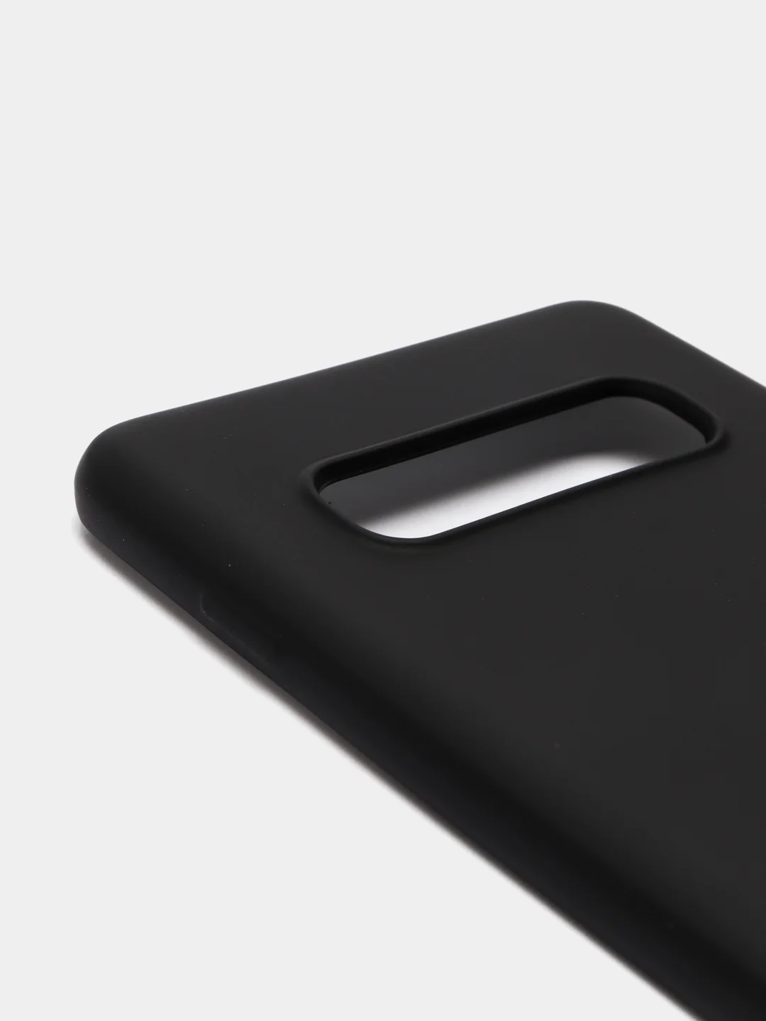 Черный чехол Samsung Galaxy S10 Plus, Галакси С10 Плюс силиконовый матовый, с эффектом "металлик"