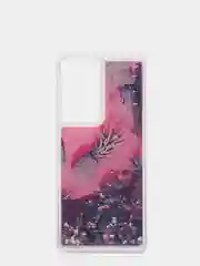 Марсала чехол Samsung Galaxy S21 Ultra, Галакси С21 силиконовый переливающийся, жидкий с блестками